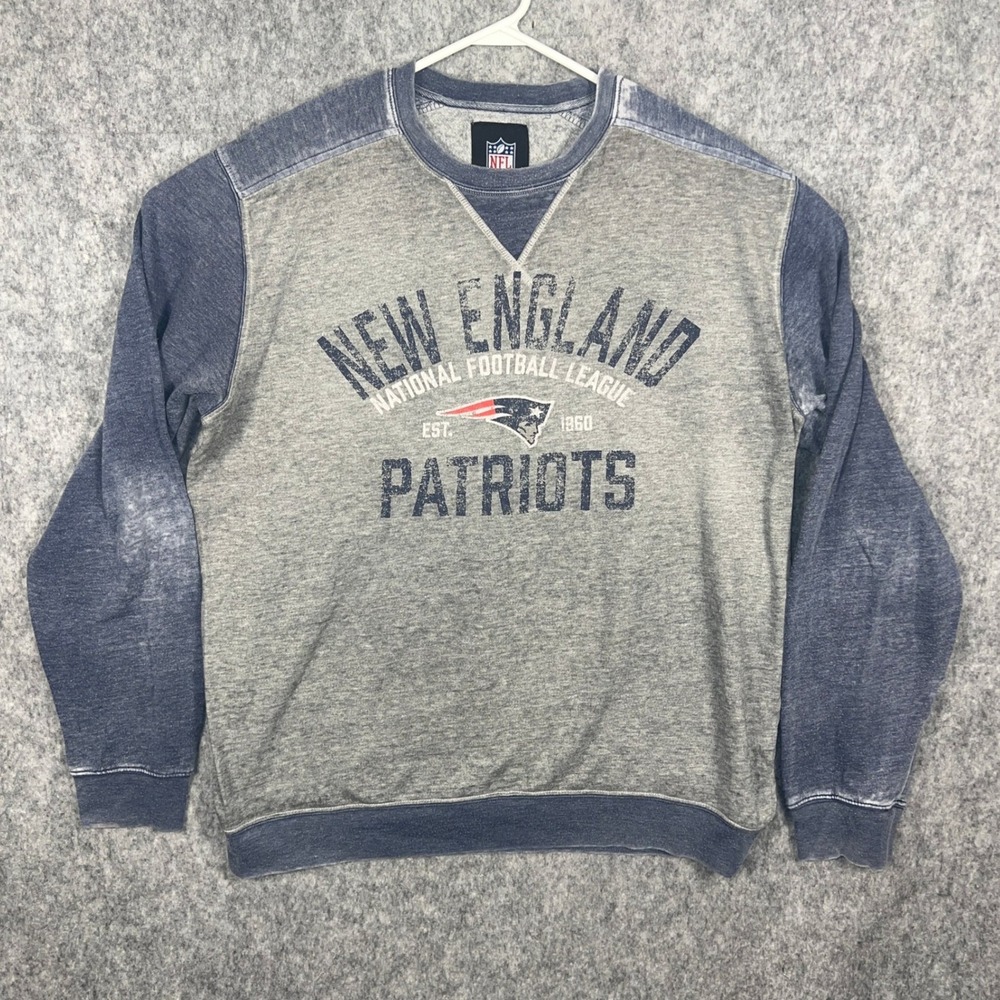New England Patriots Long Sleeve T-Shirt Men's XXL Gray Blue Colorblock G-III